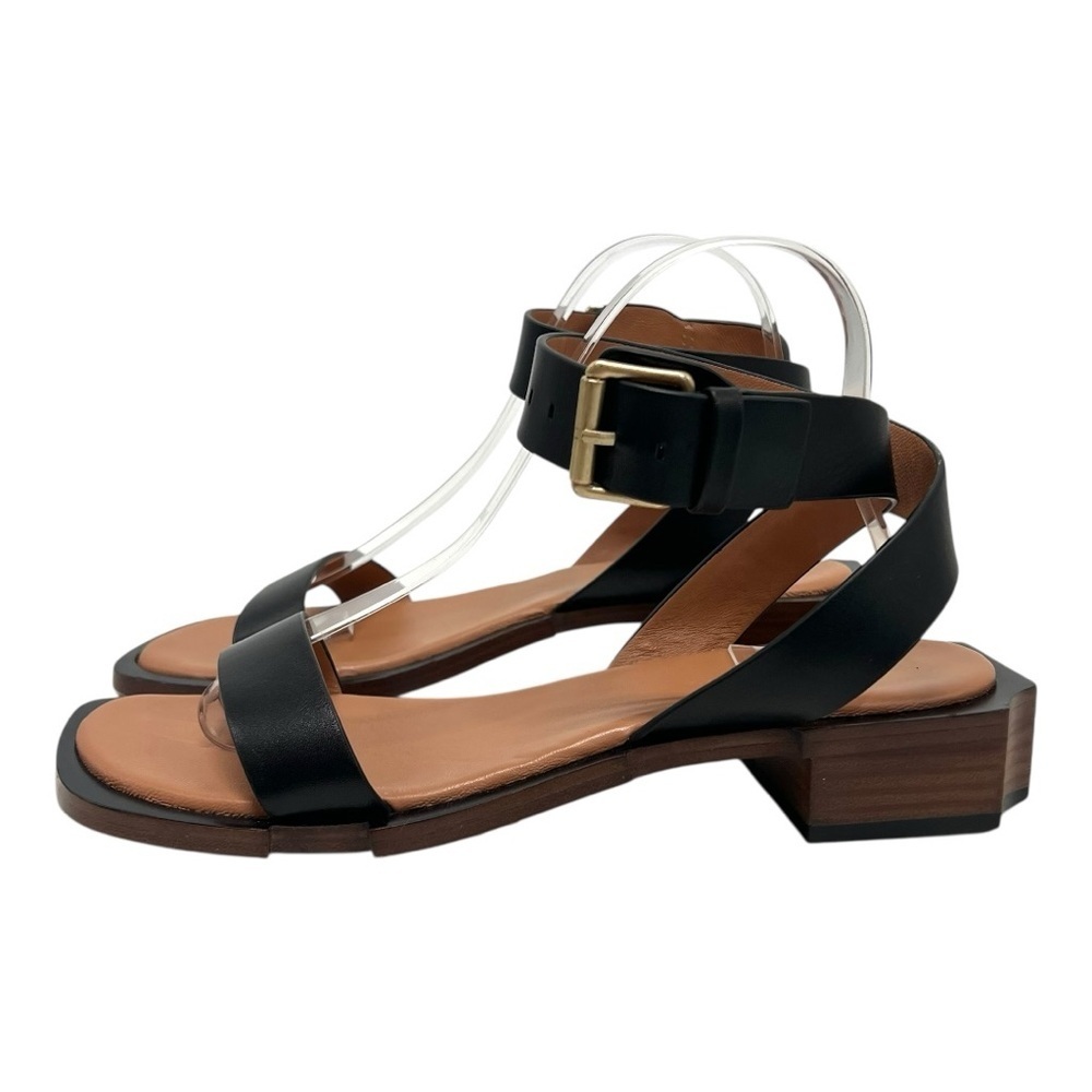 Simkhai Turner Black Leather Block Heel Minimalist Sandals Women’s 39 - Picture 7 of 15